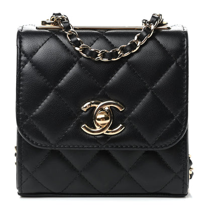 Chanel Lambskin Quilted Mini Trendy CC Chain Wallet Black 1 of 11
