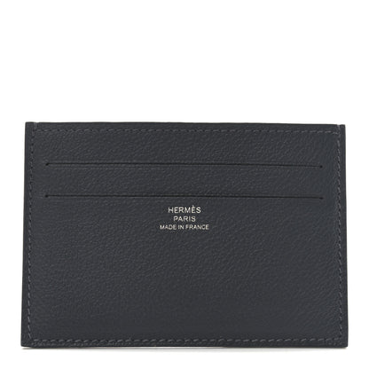 Hermes Evercolor Citizen Twill Card Case Gris Meyer 1 of 7