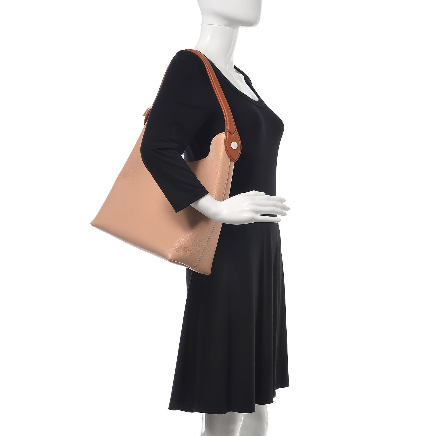 Louis Vuitton Calfskin Lockme Hobo Beige 2 of 11