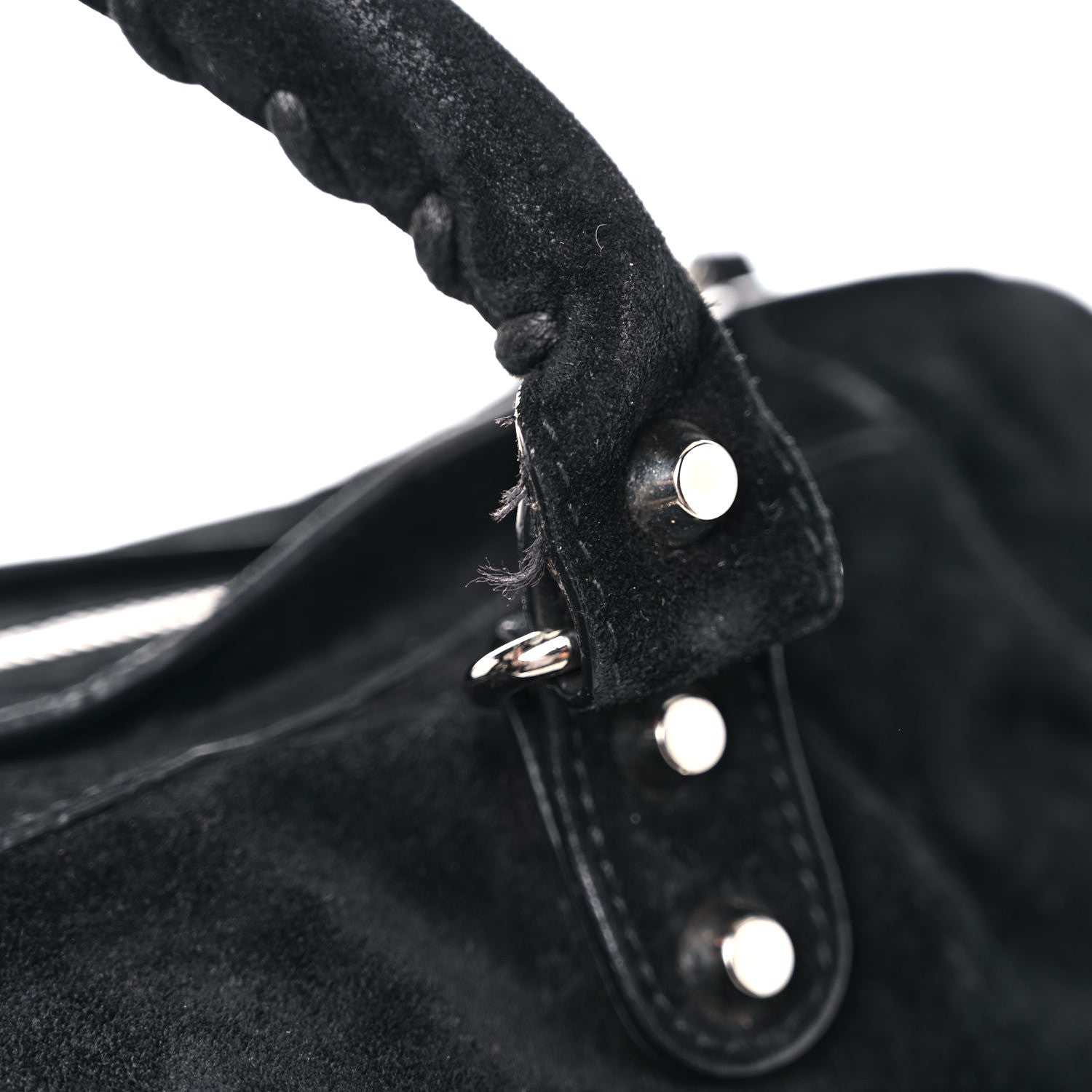 Balenciaga Baby Daim Suede Classic Silver Hardware City Black 19 of 35