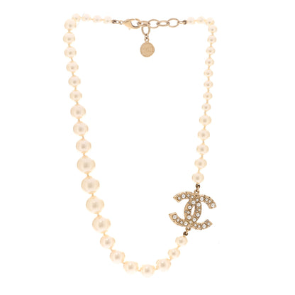 Chanel Pearl CC 100th Anniversary Necklace Light Gold 3 of 6