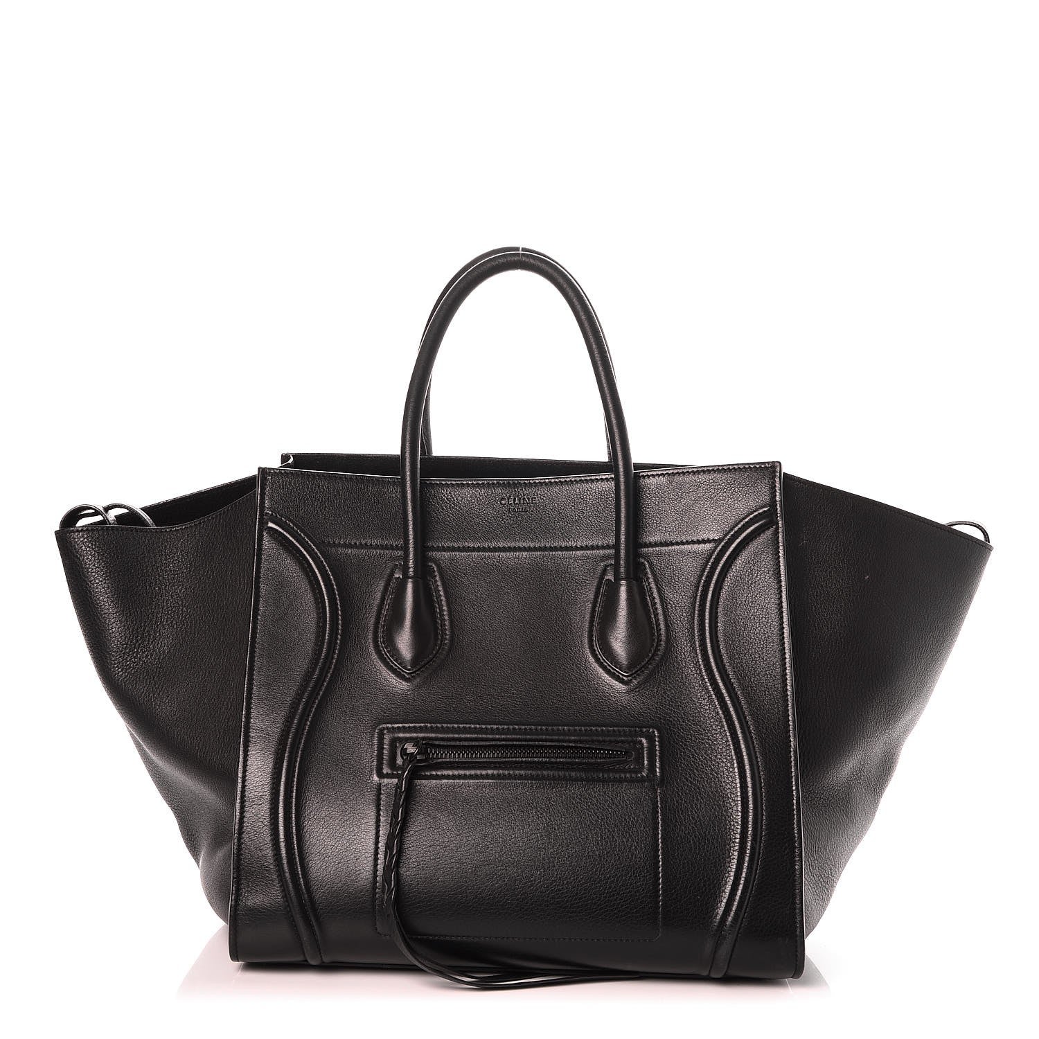 Celine Supple Calfskin Medium Phantom Luggage Black 1 of 9