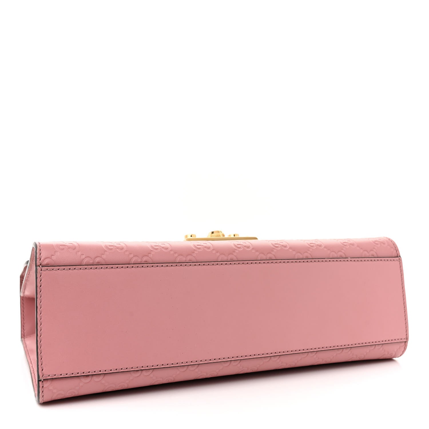 Gucci Guccissima Signature Medium Padlock Shoulder Bag Rose Baby Candy 4 of 14