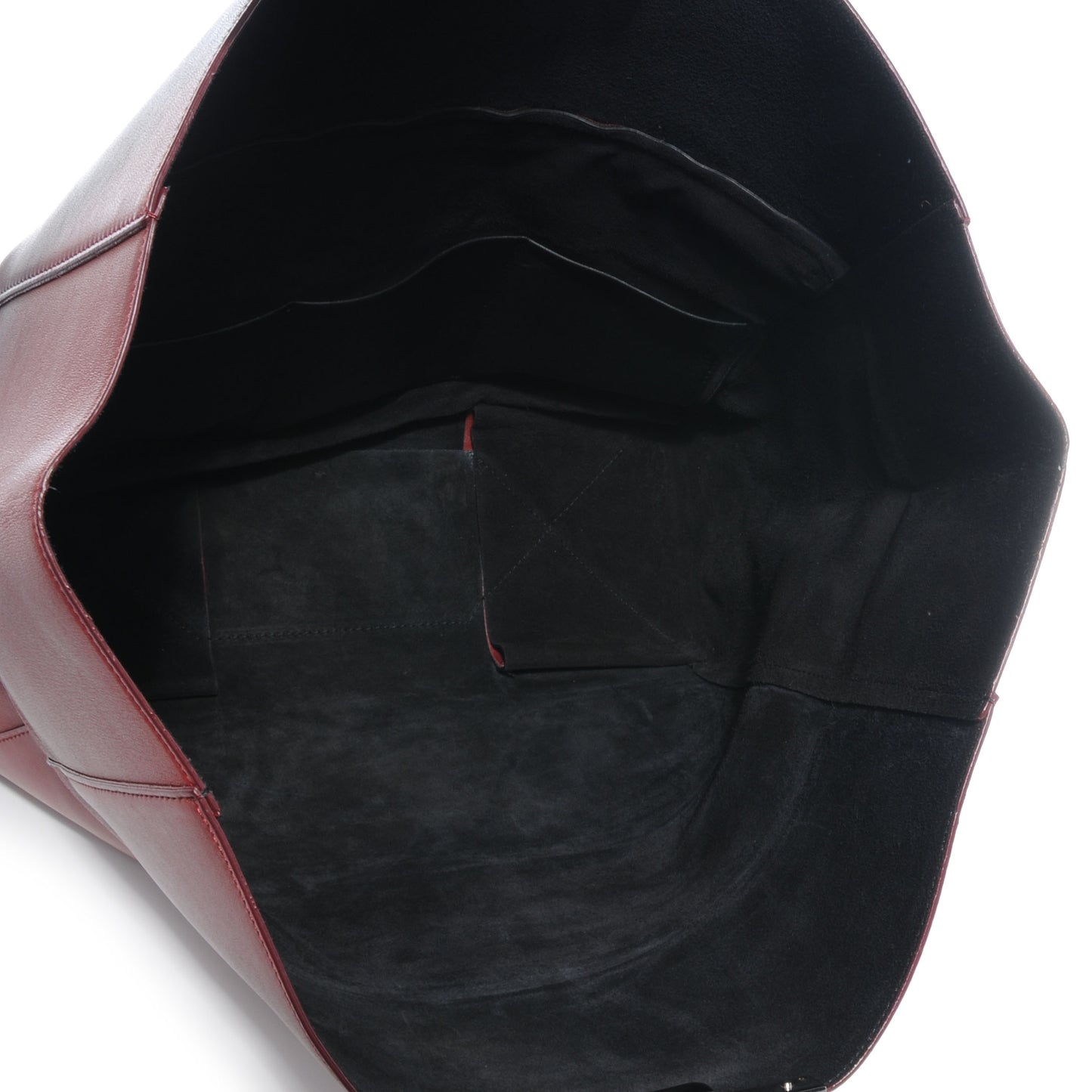 Calfskin Folded Clutch Burgundy