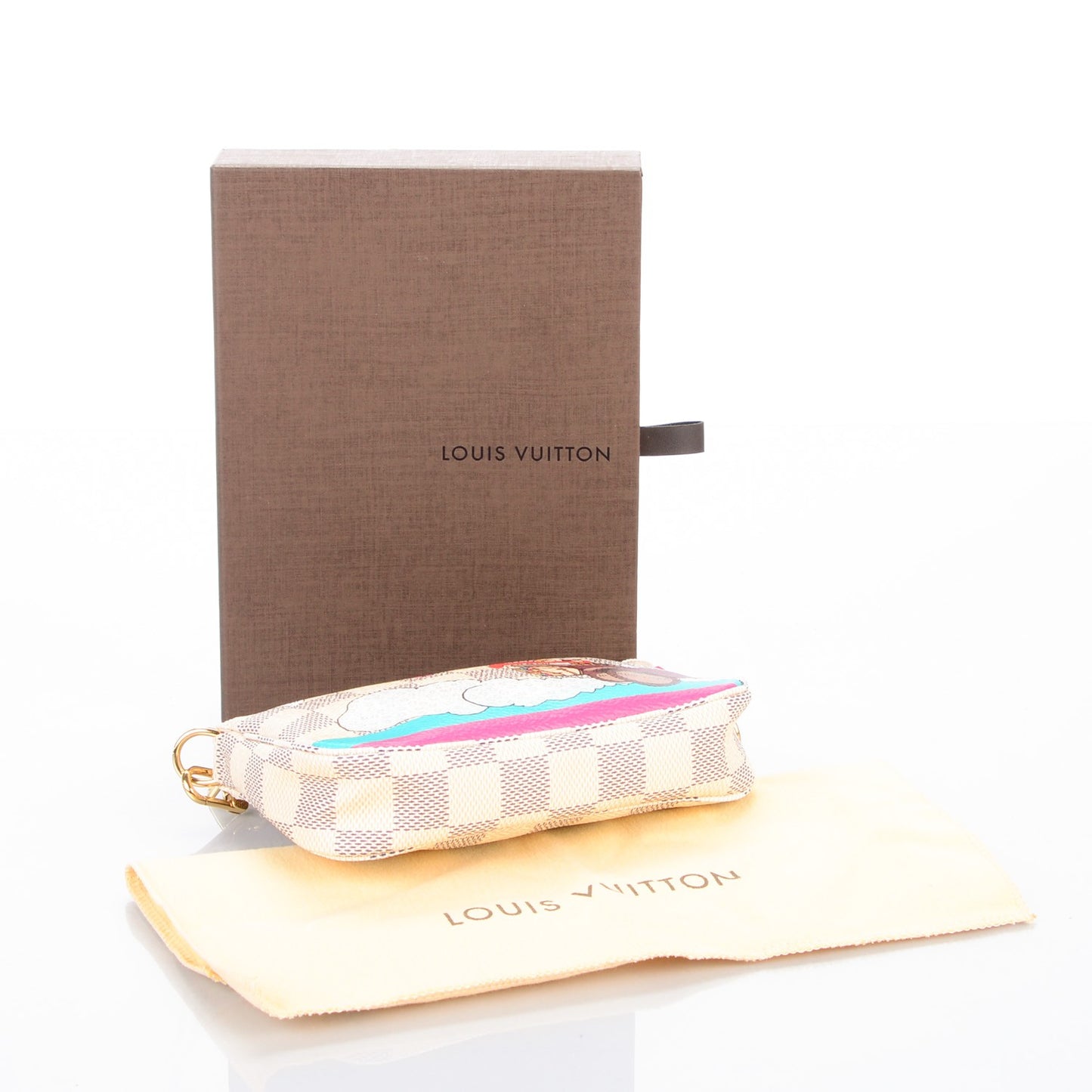 Damier Azur 2015 Christmas Animation Mini Pochette Accessories