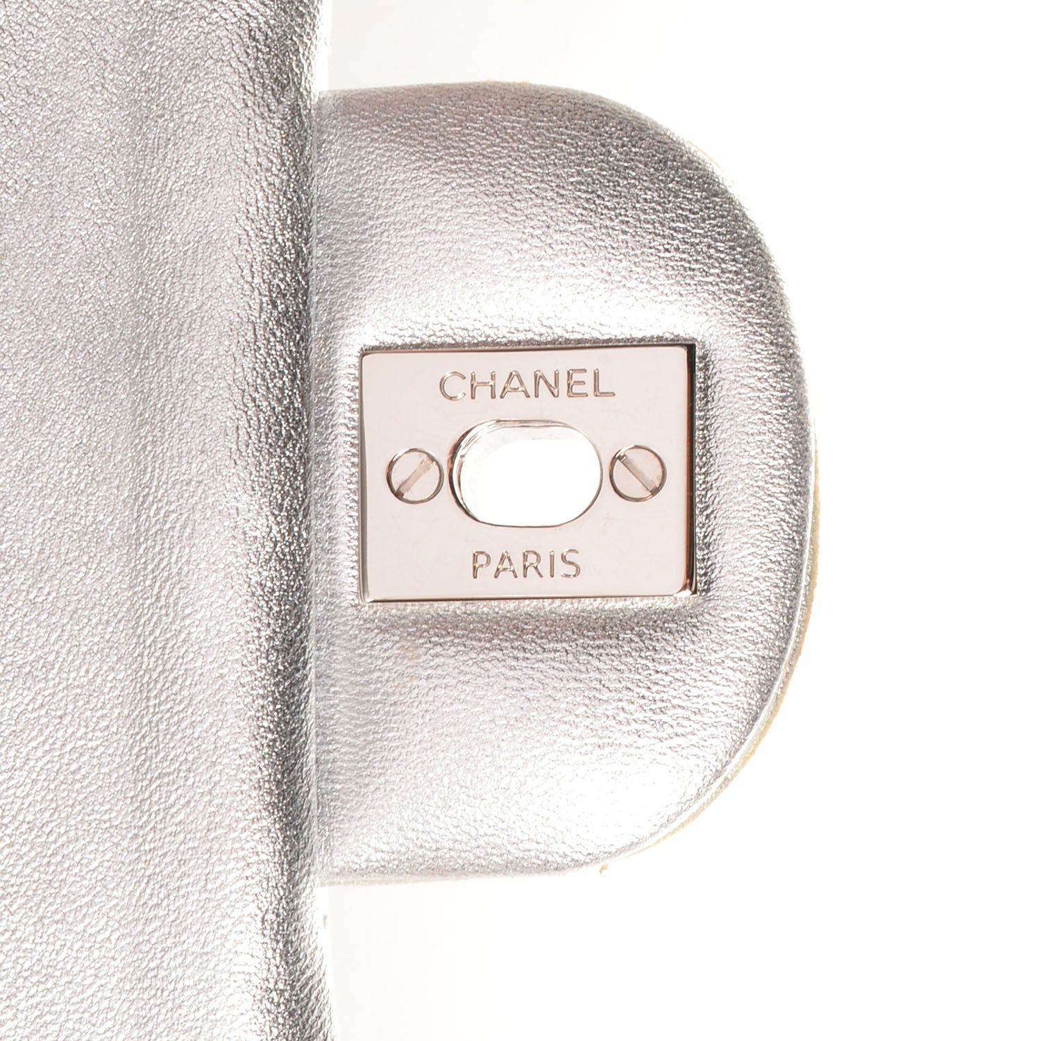Chanel Lambskin Medium Double Flap Silver 9 of 9