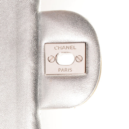 Chanel Lambskin Medium Double Flap Silver 9 of 9