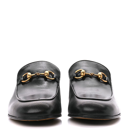 Gucci Goatskin Womens Horsebit Mid-Heel Loafers 41 Black 2 of 9
