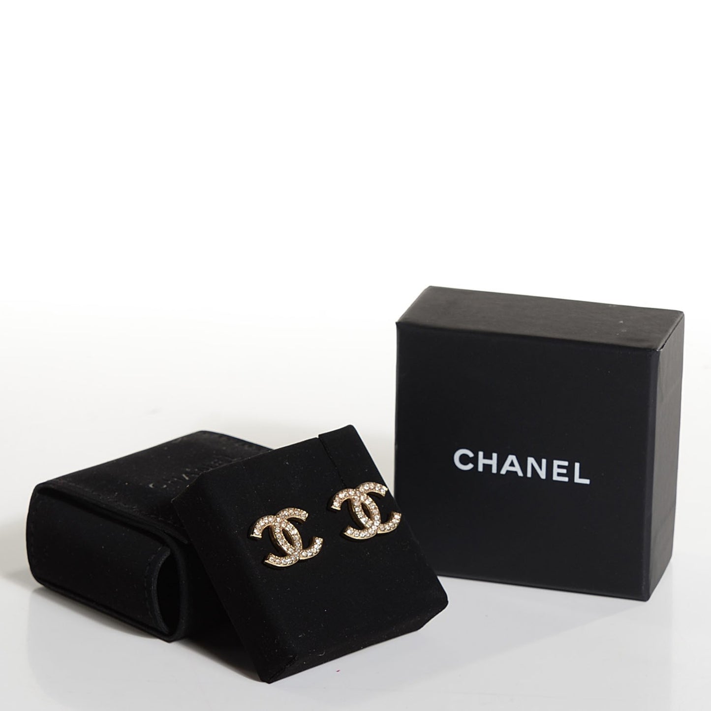 Crystal CC Earrings Gold