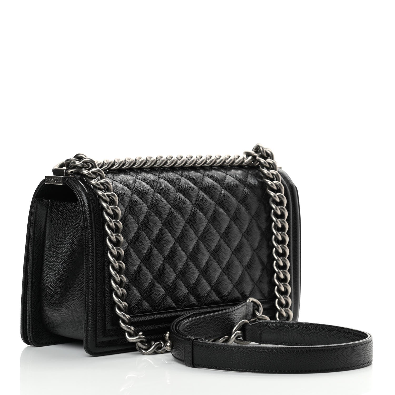 Chanel Caviar Quilted Medium Boy Flap Black 3 of 12