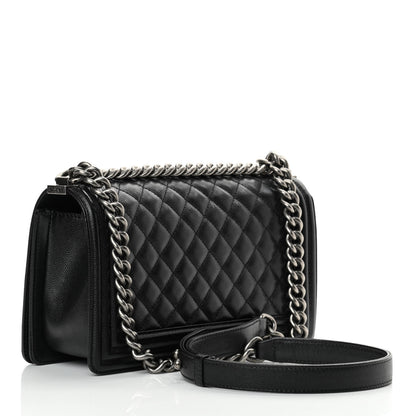 Chanel Caviar Quilted Medium Boy Flap Black 3 of 12