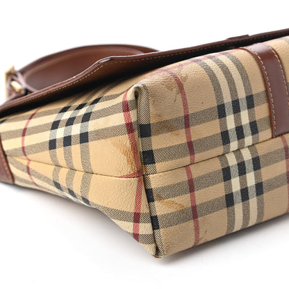 Burberry Haymarket Check Crossbody Bag Brown 6 of 10