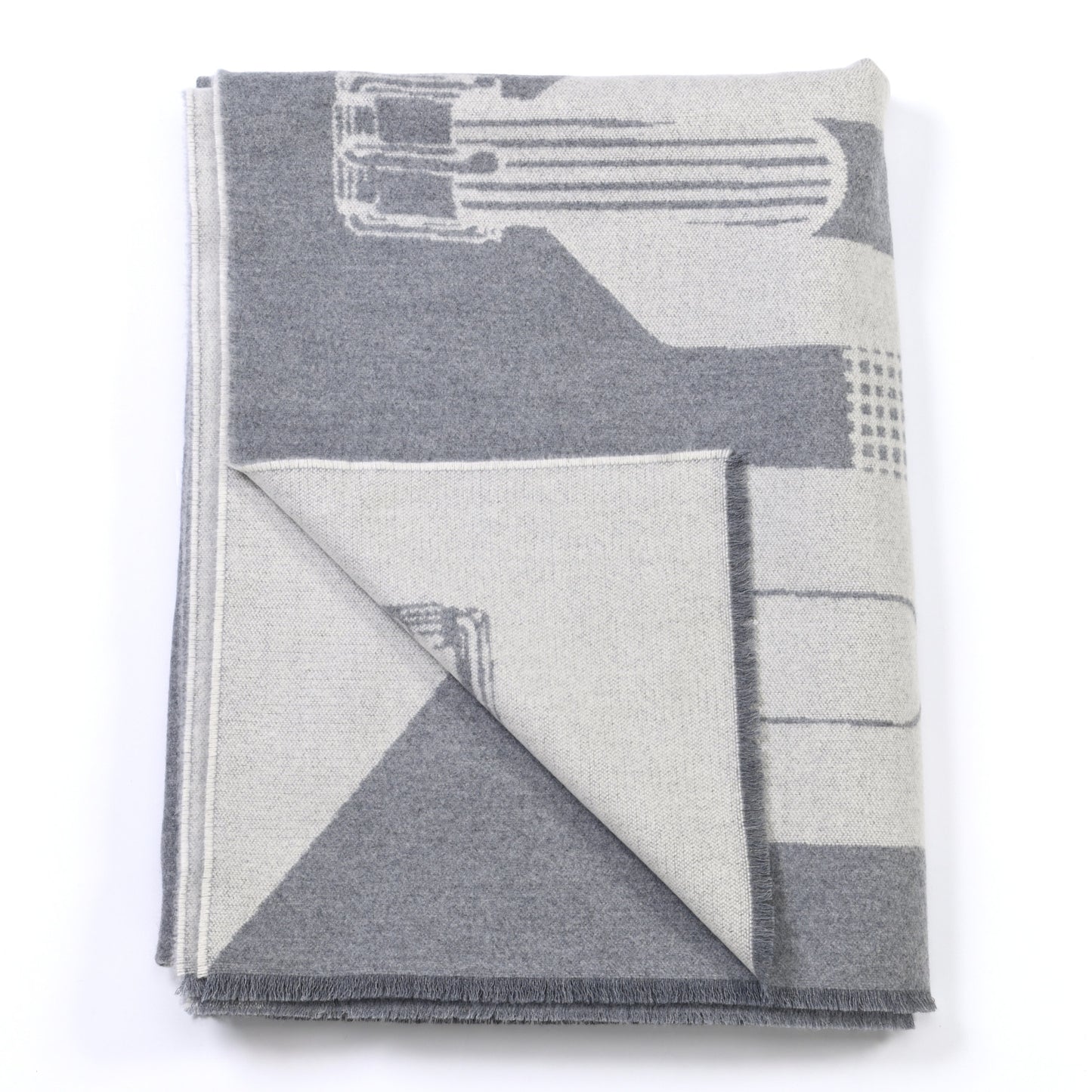Wool Les Sangles Blanket Galet