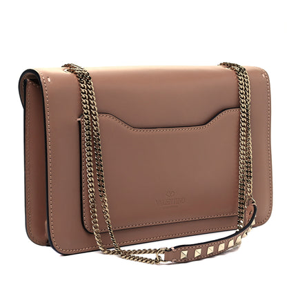 Valentino Garavani Vitello Flower Embellished Demilune Shoulder Bag Skin Sorbet 3 of 9