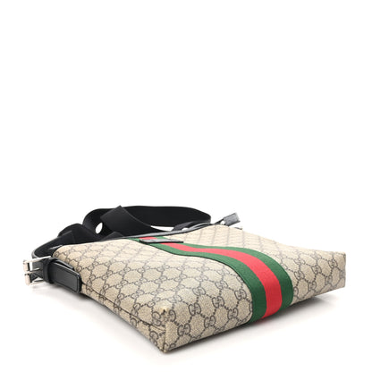 Gucci GG Supreme Monogram Web Messenger Bag Black 4 of 10