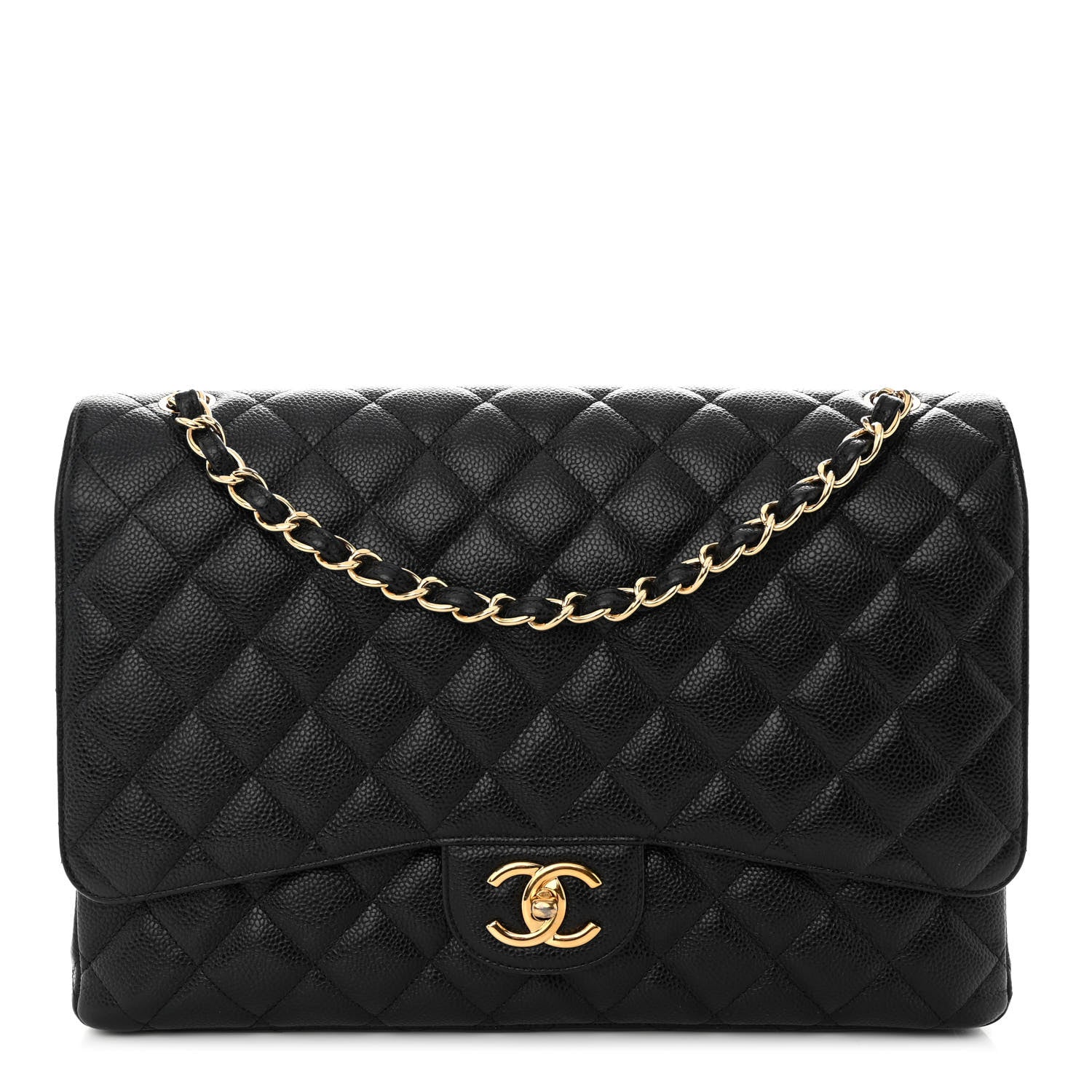 Chanel Caviar Quilted Maxi Double Flap Black 1 of 10