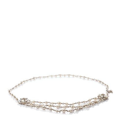 Chanel Pearl Crystal Beaded CC Belt in Gold 1 of 4