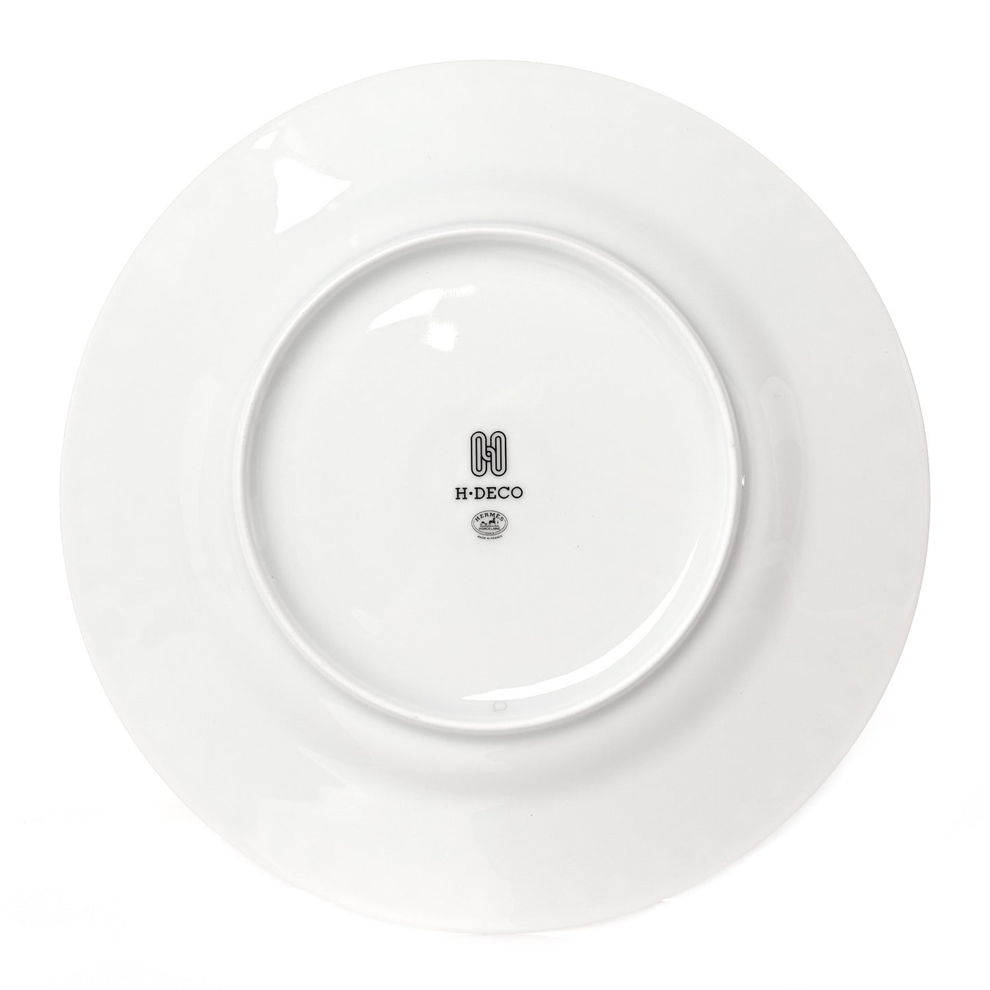 Porcelain H Deco Dessert Plates Set of 2 Black White