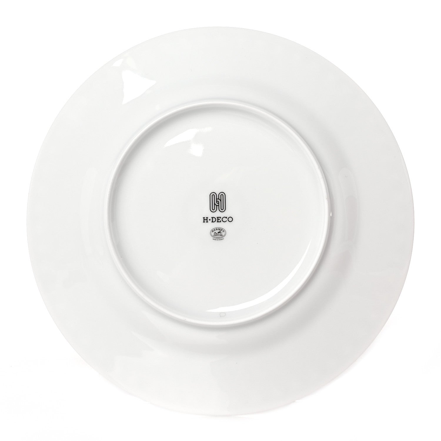 Hermes Porcelain H Deco Dessert Plates Set of 2 Black White 4 of 8