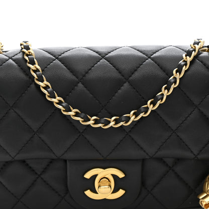 Chanel Lambskin Quilted Mini Rectangular Pearl Crush Flap Black 8 of 11