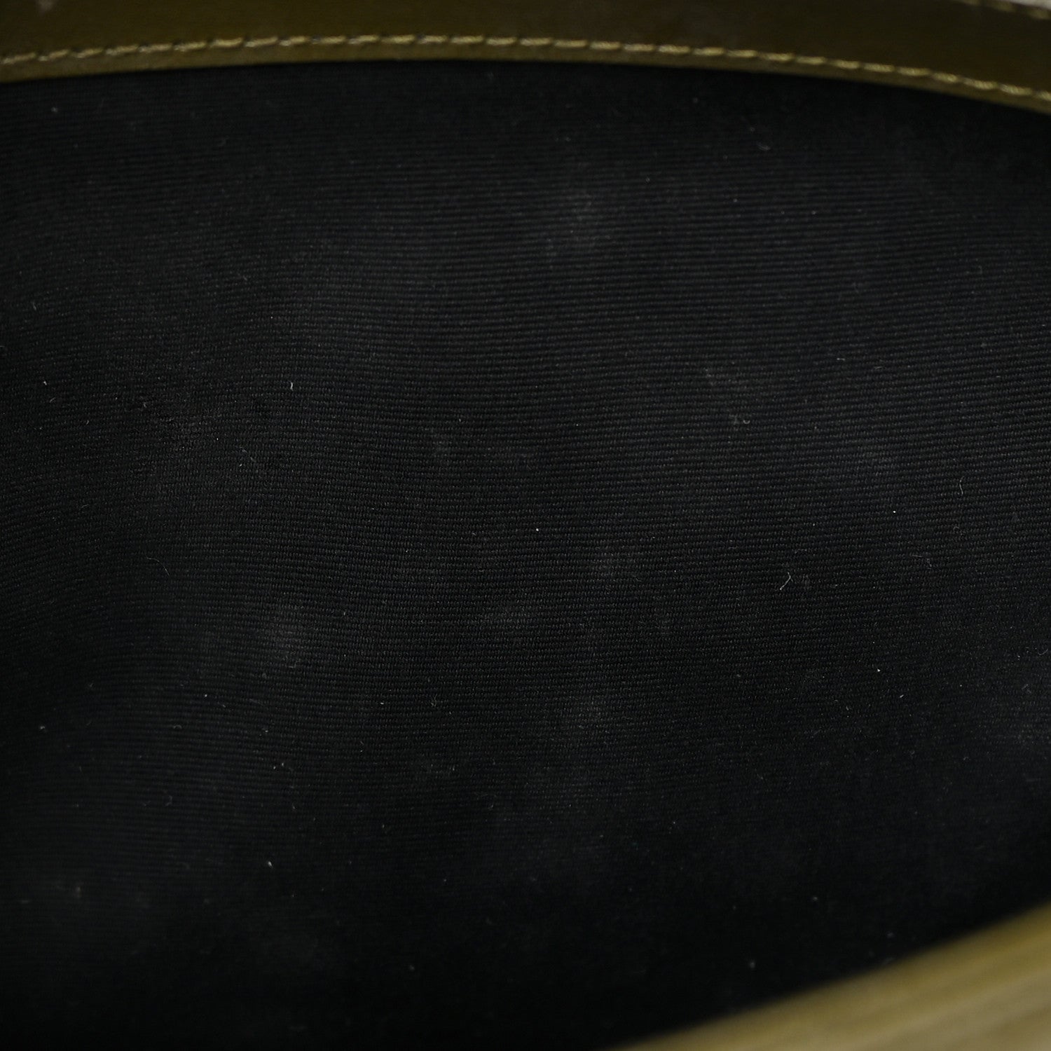 Saint Laurent Calfskin Y Quilted Monogram Medium Loulou Chain Satchel Military Olive 13 of 17