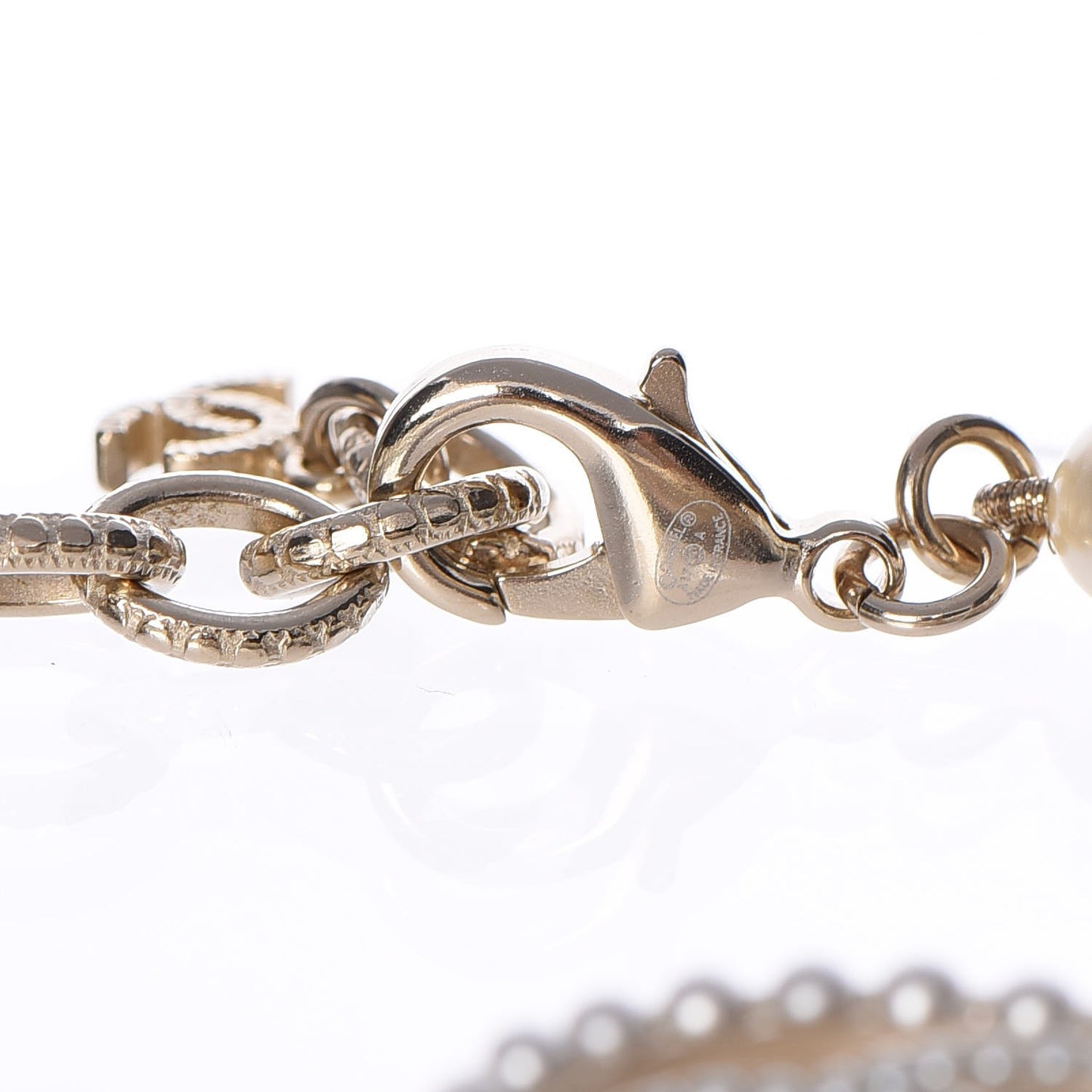 Pearl CC Bracelet Gold