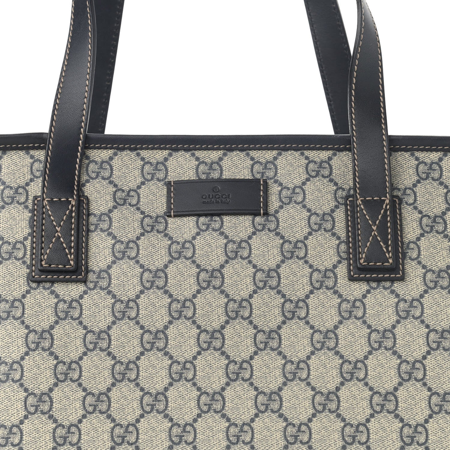 Gucci GG Supreme Monogram Medium Zippered Shopping Tote Navy 10 of 10