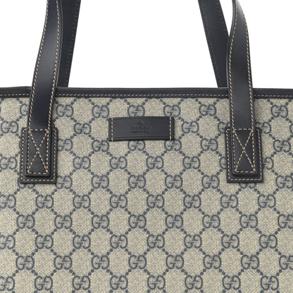 Gucci GG Supreme Monogram Medium Zippered Shopping Tote Navy 10 of 10