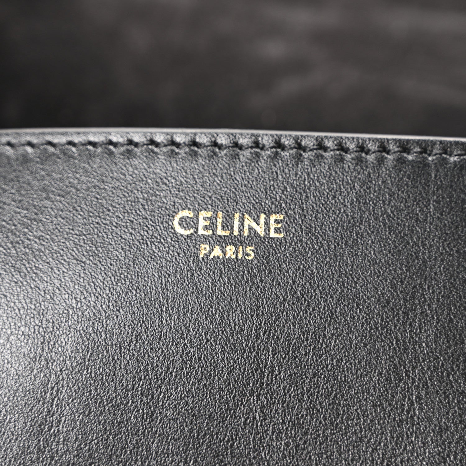 Celine Smooth Calfskin Cuir Triomphe Folco Crossbody Bag Black 6 of 9