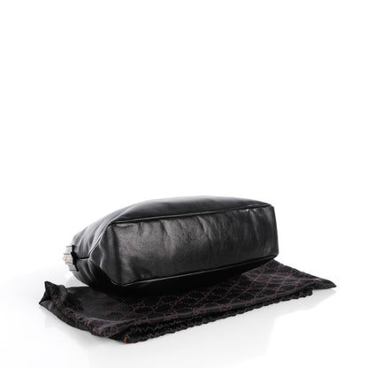 Gucci Calfskin Medium Horsebit Chain Hobo Black 4 of 7