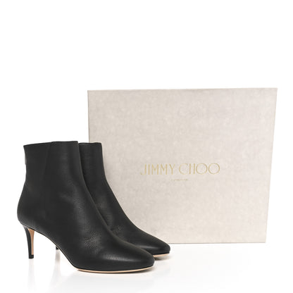 Jimmy Choo Grainy Calfskin Duke 65 Booties 38 Black 9 of 9