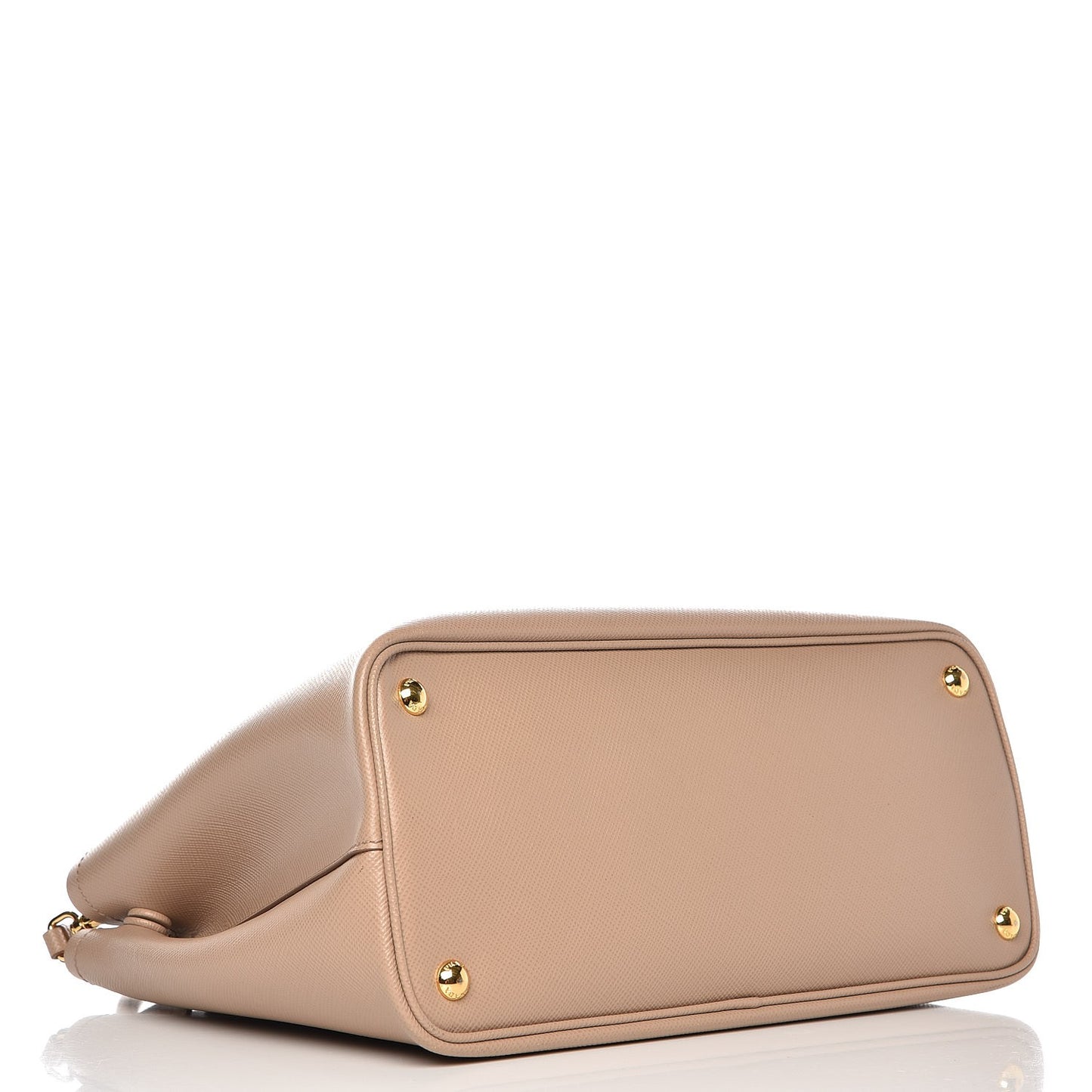 Saffiano Cuir Medium Double Bag Cammeo