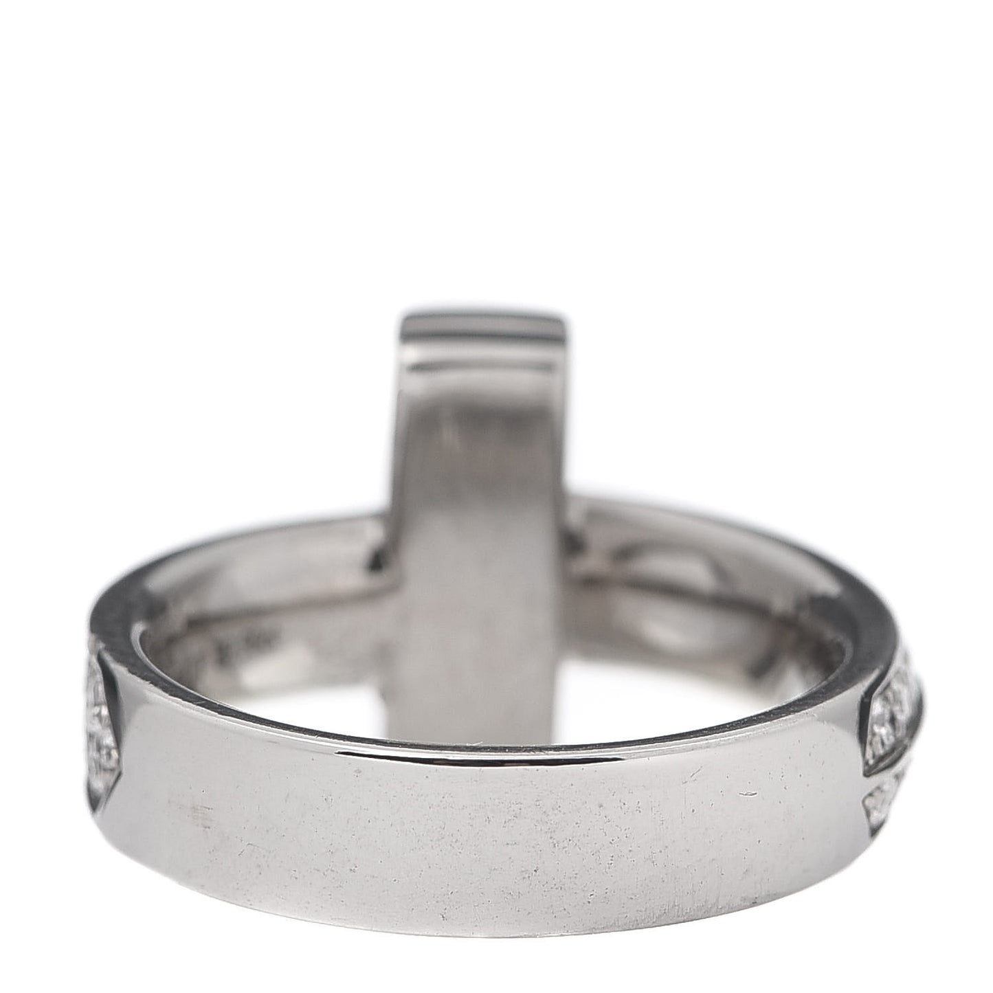 18K White Gold Diamond T T1 Wide Ring 46 3.75