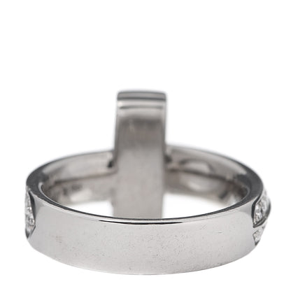 Tiffany 18K White Gold Diamond T T1 Wide Ring 46 3.75 4 of 7