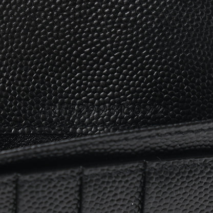 Saint Laurent Grain De Poudre Tiny Monogram Continental Wallet Black 7 of 7