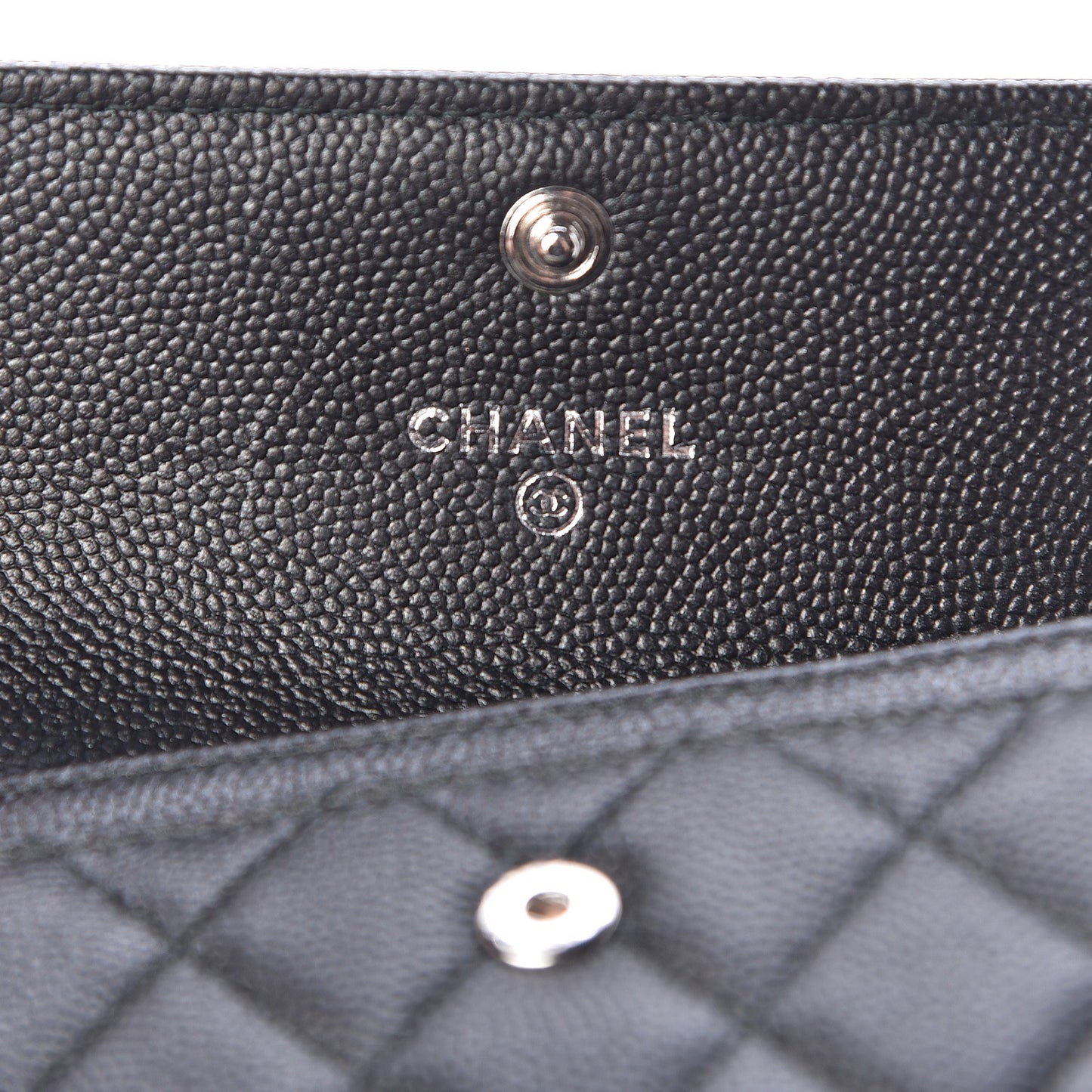 Caviar Quilted Boy Flap Card Holder So Black