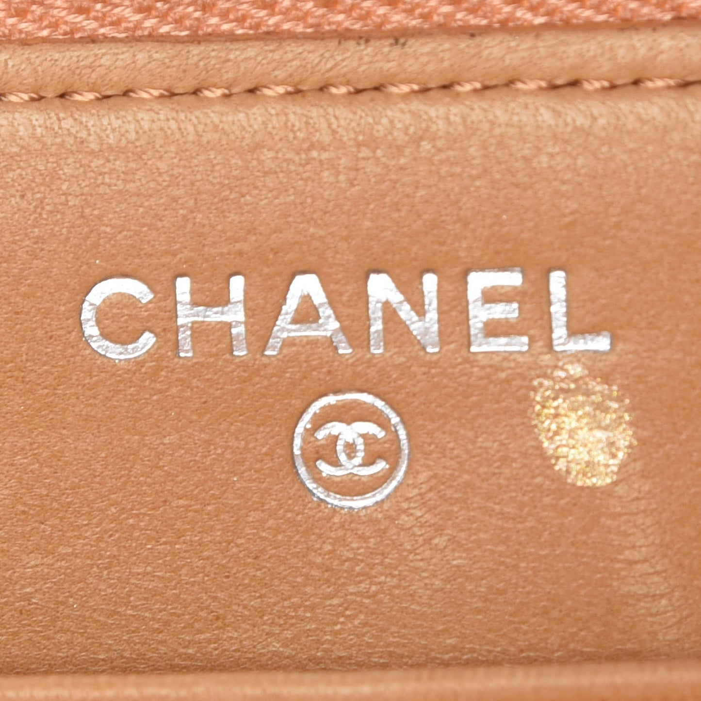 Patent Embossed CC Zip Around Wallet Gold