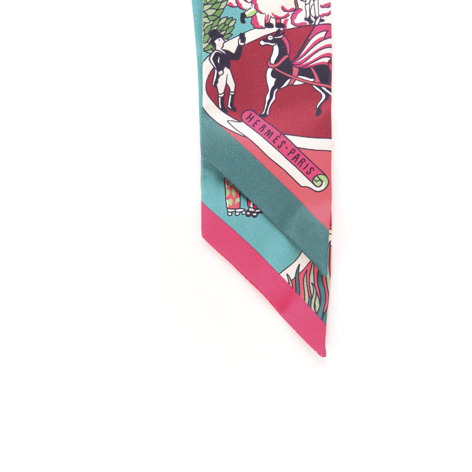 Hermes Silk Exposition Universelle Twilly Rose Vif Menthol 2 of 4