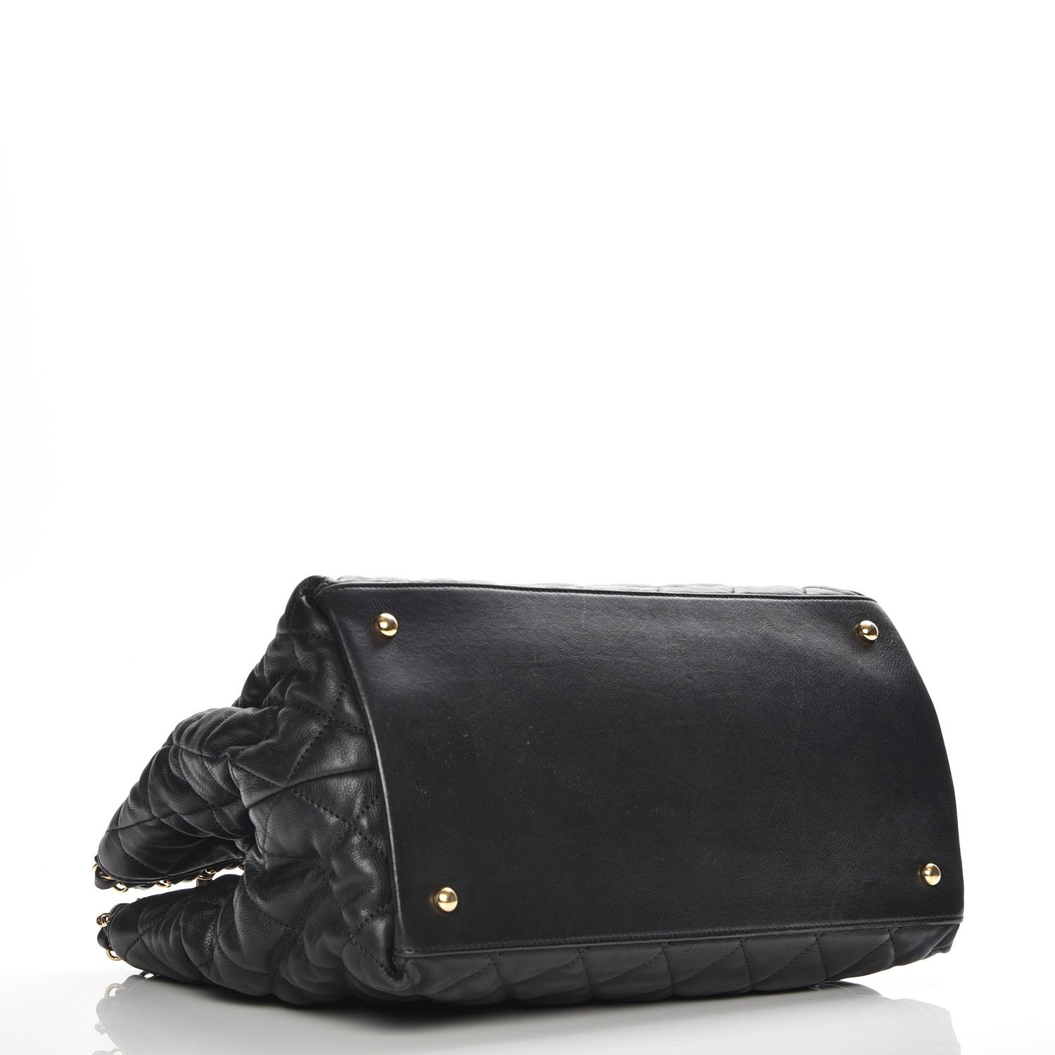 Chanel Calfskin Quilted Small Chain Me Tote Black 6 of 9