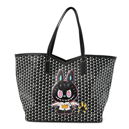 Moynat X KASING LUNG Calfskin Canvas M Labubu Tote GM Black 1 of 11