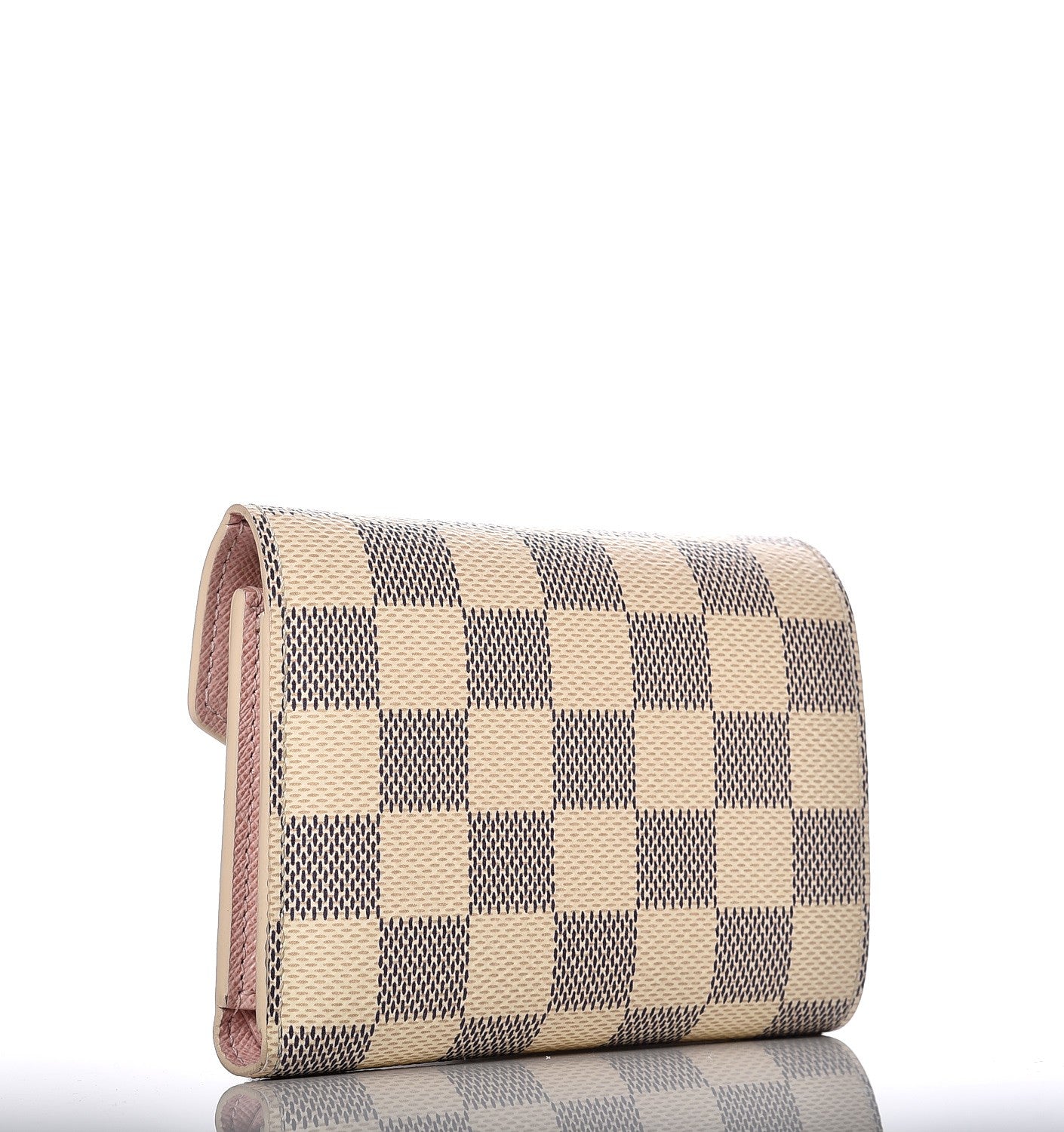 Damier Azur Victorine Wallet Rose Ballerine