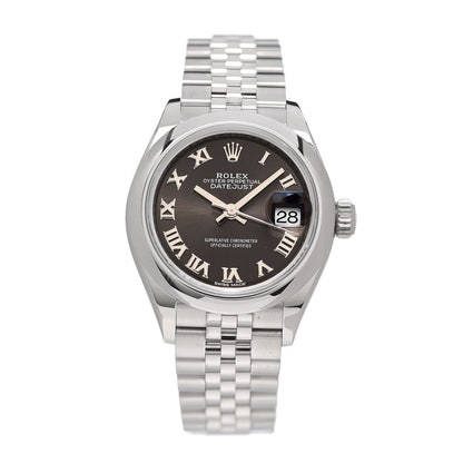 Rolex Stainless Steel 28mm Oyster Perpetual Datejust Watch Slate Roman 279160 1 of 5