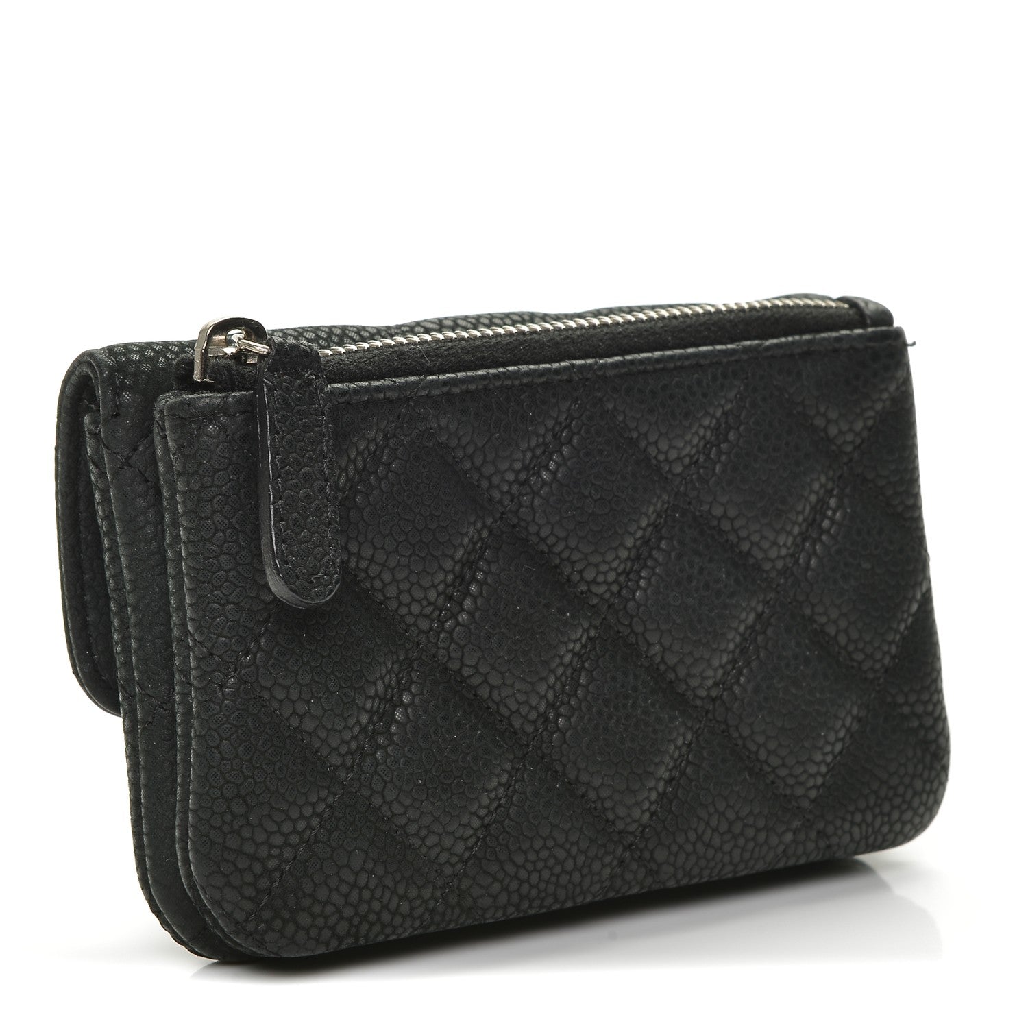 Chanel Iridescent Caviar Quilted Coin Purse Black 3 of 8