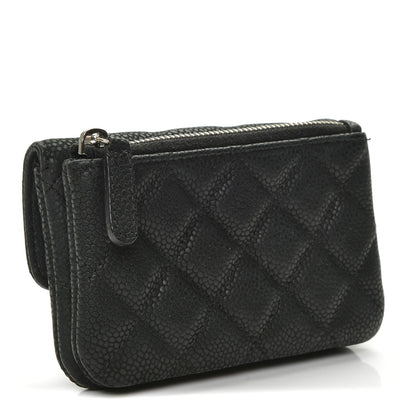 Chanel Iridescent Caviar Quilted Coin Purse Black 3 of 8