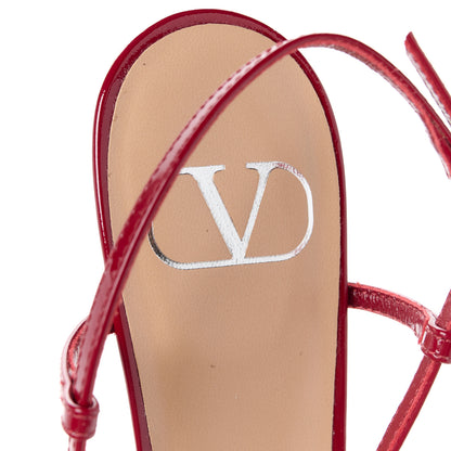 Valentino Garavani Patent Tonal Vlogo Slingback 40mm Pumps 37.5 Blossom 7 of 9