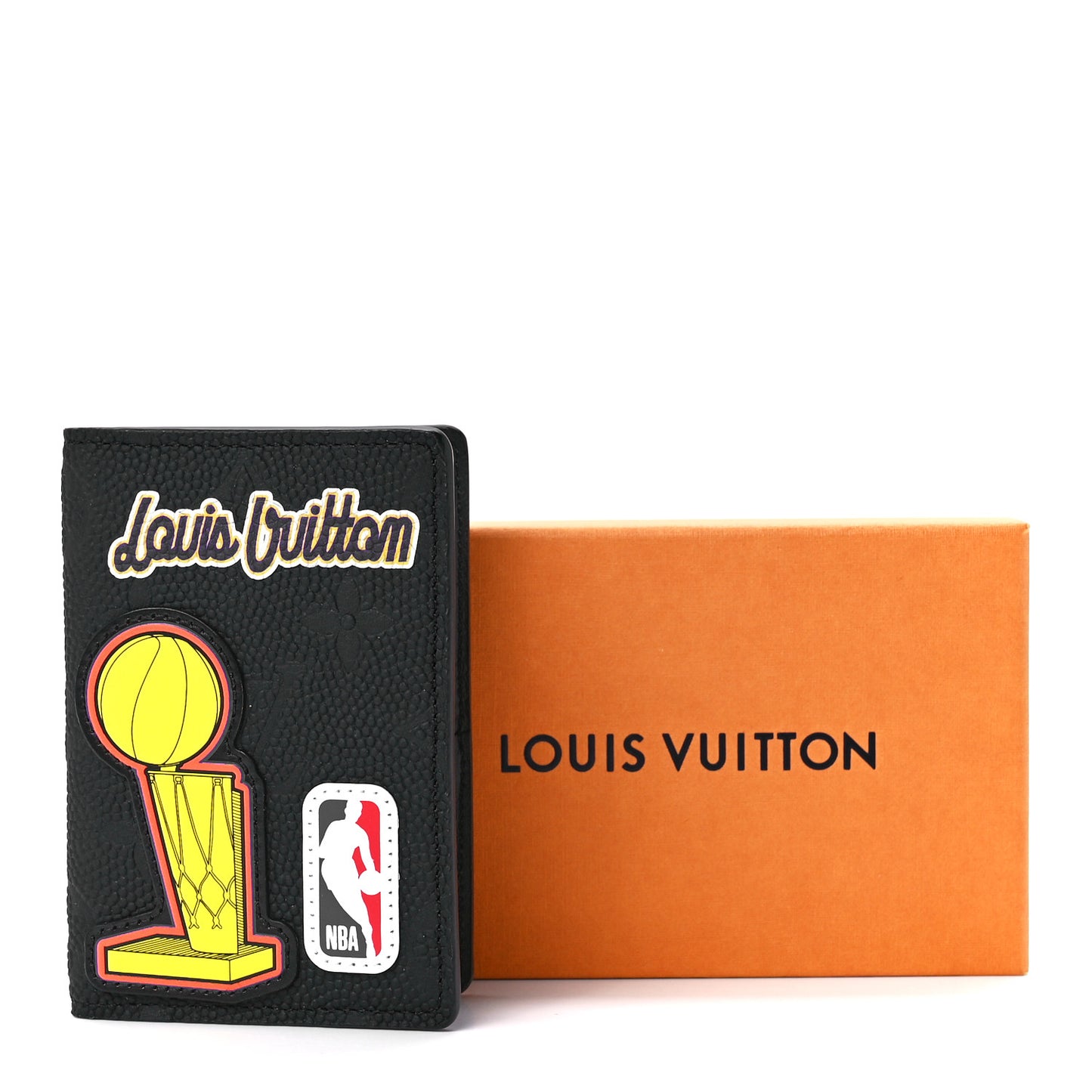 X NBA Grained Calfskin Monogram Pocket Organizer Black