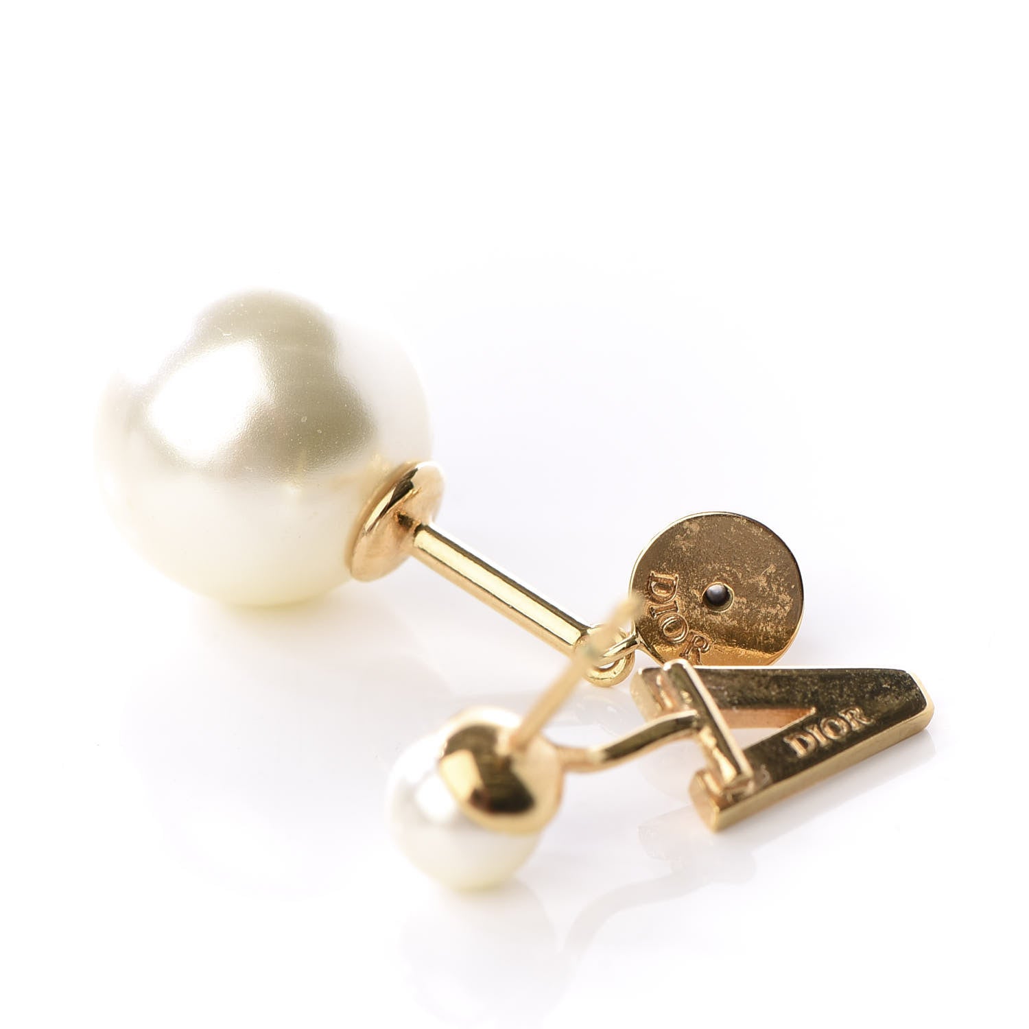 Christian Dior Pearl My ABCDior V Tribale Earring Gold 4 of 6