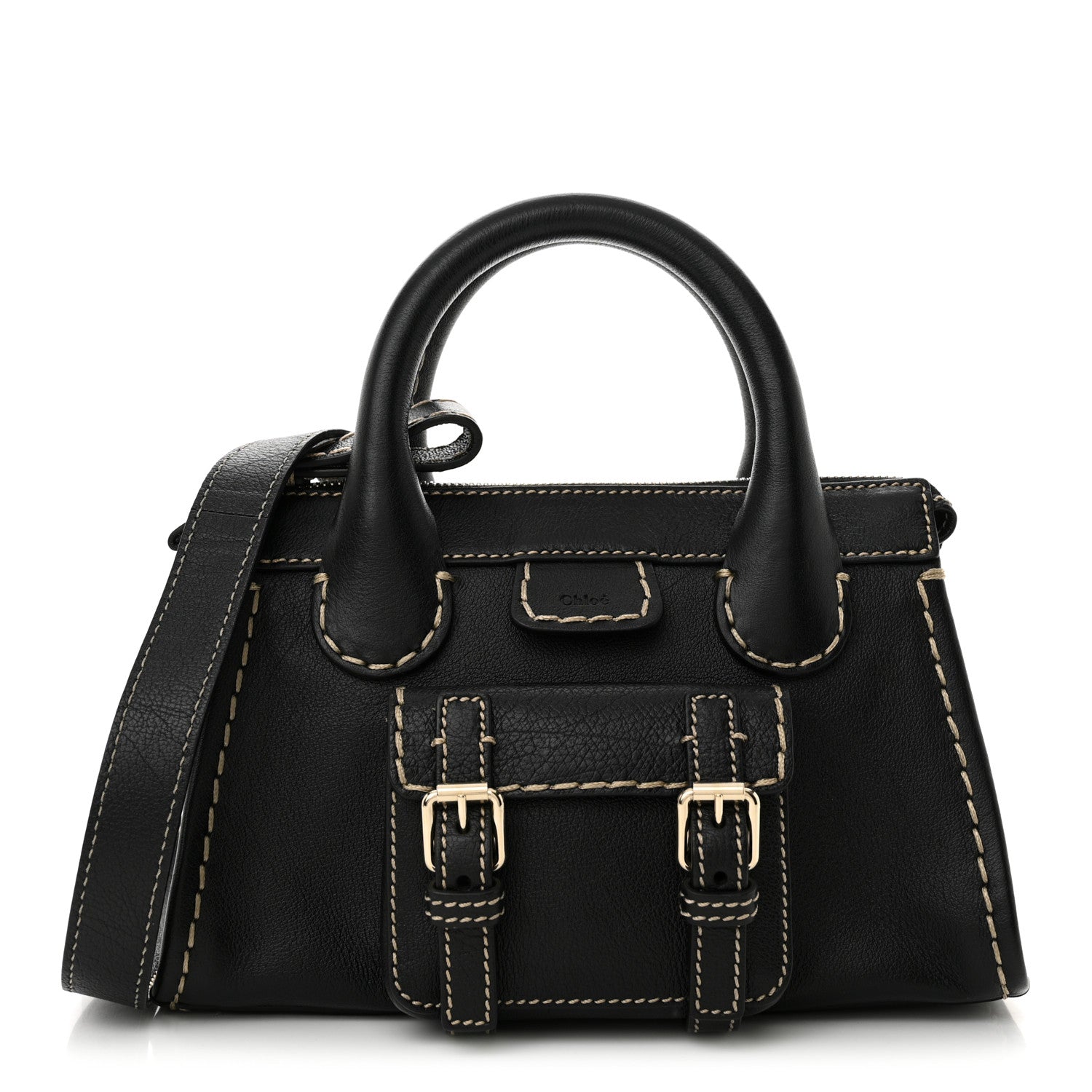 Chloe Buffalo Mini Edith Sepia Black 1 of 10