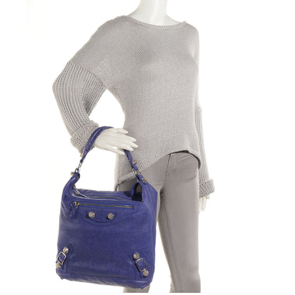 Balenciaga Agneau Giant 21 Silver Hardware Day Hobo Bleu Lavande 2 of 11