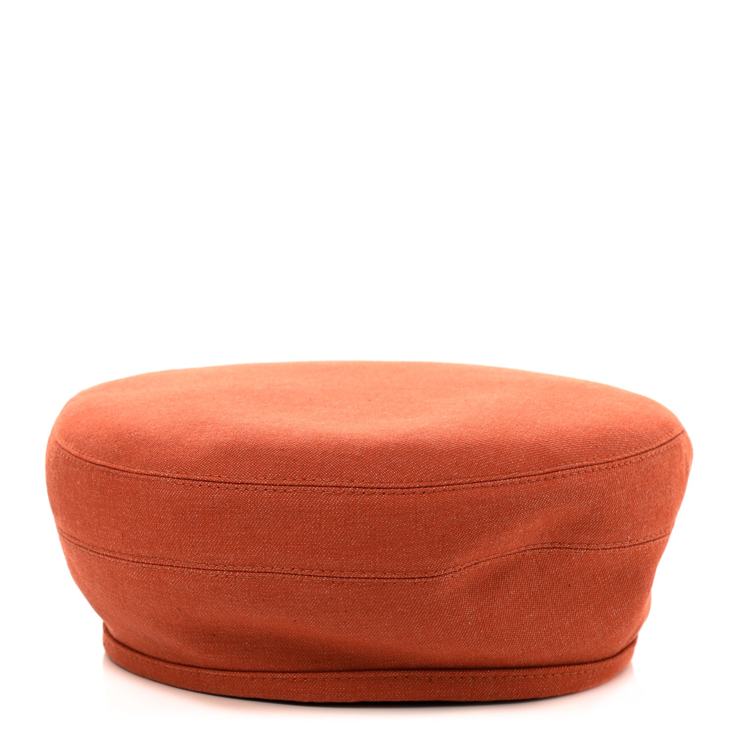 Hermes Denim Saint Honore Cliquetis Beret Hat 57 Orange Meranti 1 of 9